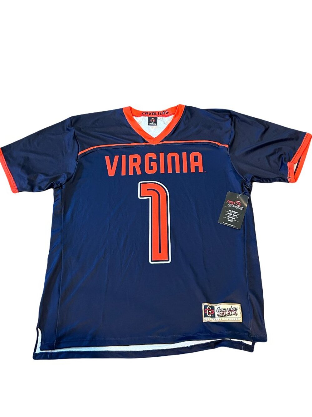 NWT #1 Virginia Cavaliers GameDay Greats Lightweight Navy Lacrosse Jersey